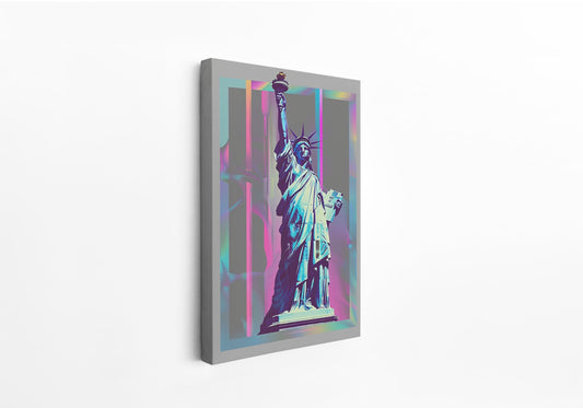 Gradient Metallic Statue of Liberty