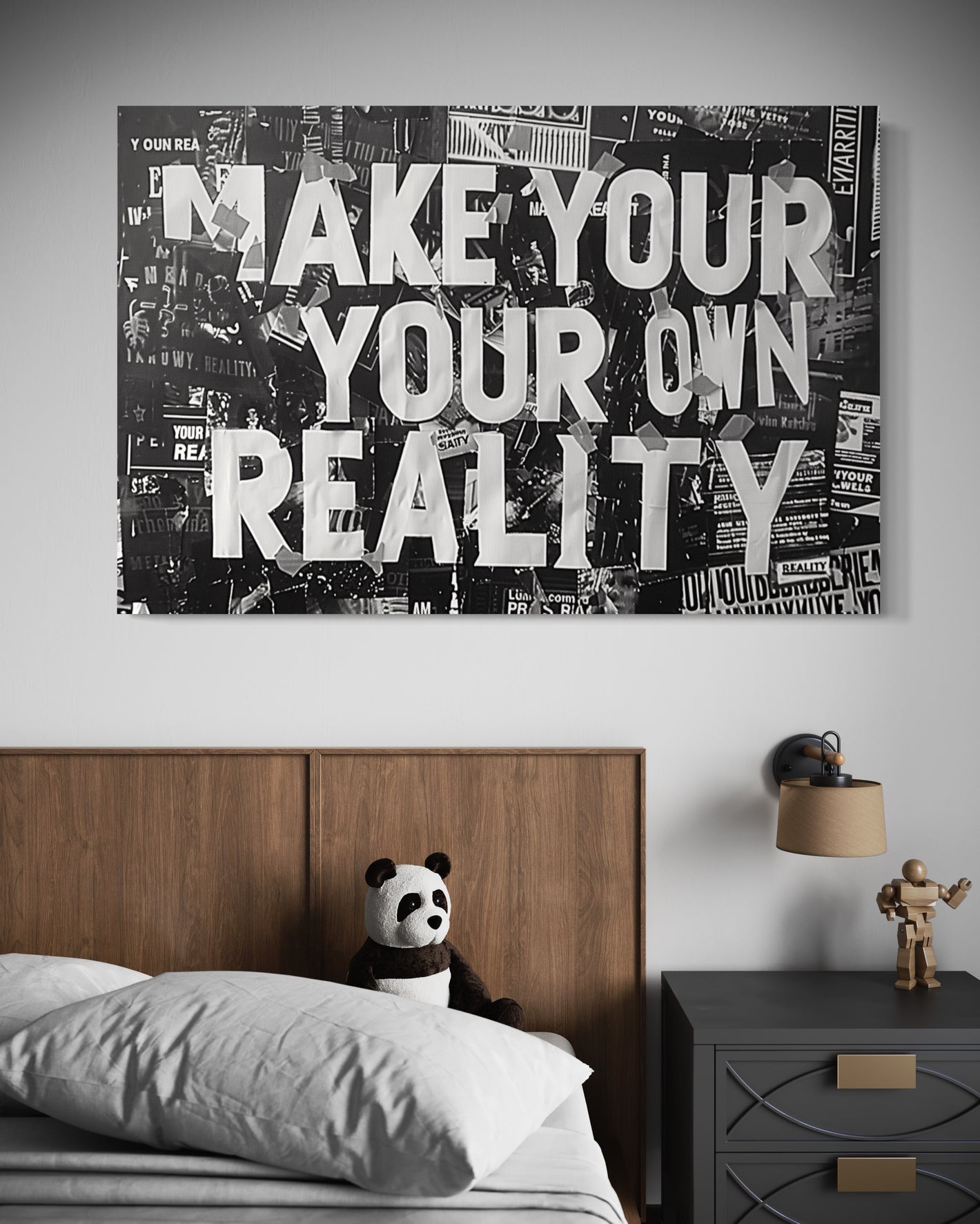 make your own reality cuadro decorativo motivacional para habitacion